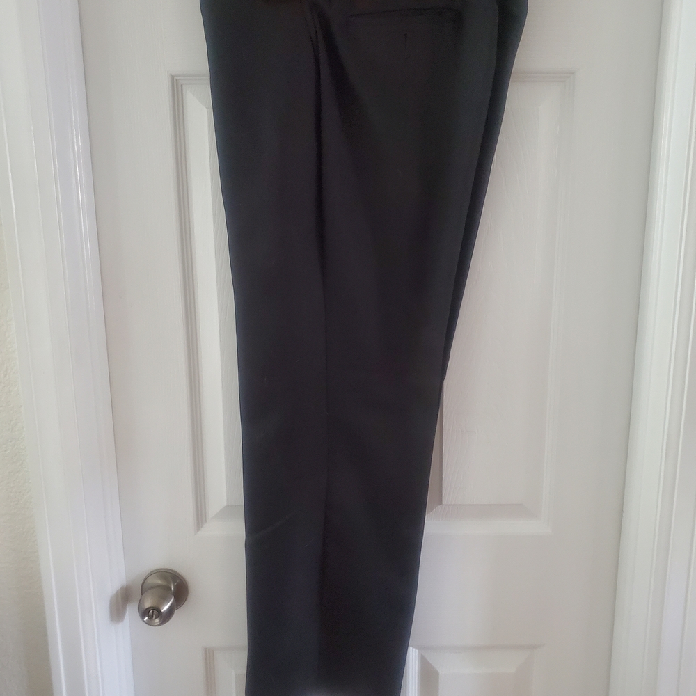 Perry Ellis Mens Black Flat Front Dress Pants